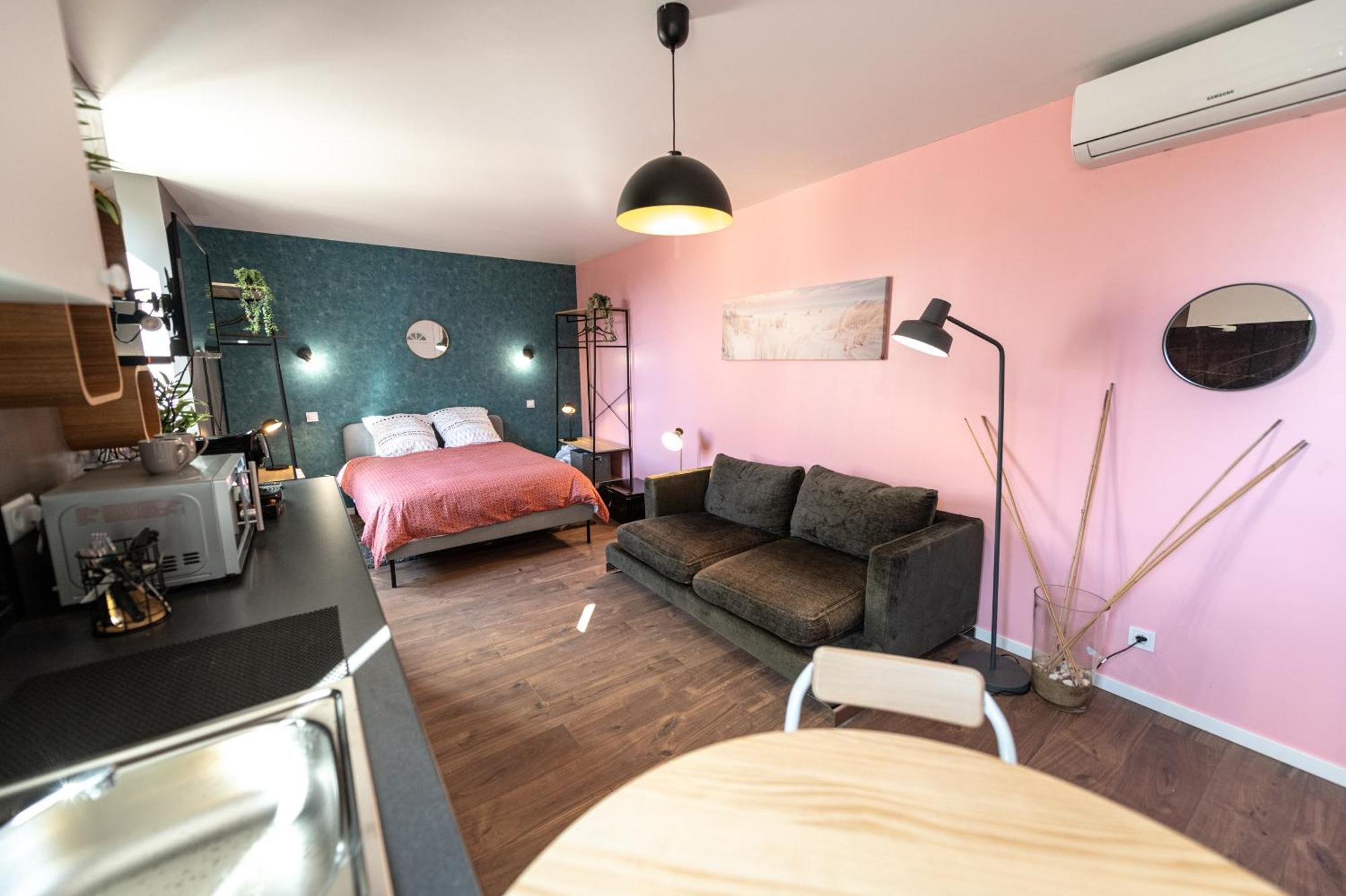 Kasa Lounge - Climatisation - Au Calme Apartman Rive-de-Gier Kültér fotó